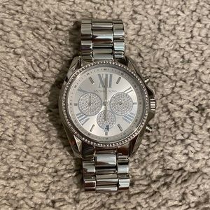 Michael Kors silver diamond watch